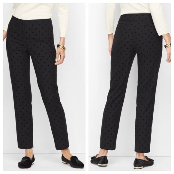 Black Polka Dot Women's Pants - Picture 1 of 10